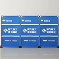 China Gas Blue Cylinders With Gas Construction Keep Away Warning Signs