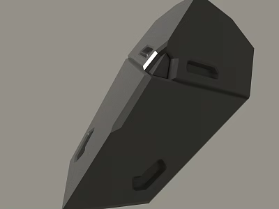 Black Polyhedral Geometric Object With Holes And Angular Design 3d model