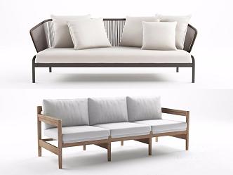 Three-seat sofa 3d model