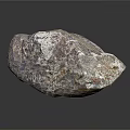 Raw Natural Mineral Rock With Multicolored Surface Texture And Reflective Base
