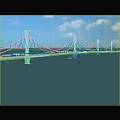 Terrain Suspension Bridge Bridge 3d model