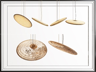 UFO Round Chandelier Frisbee Chandelier Small Chandelier 3d model