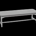 Rustic Solid Wood Rectangular Table With Classic Design And Sturdy Legs