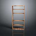 Simple Natural Wooden Bookshelf With Multiple Open Shelves And Vertical Design