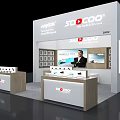 SODOO Exhibition Booth Showcasing Smart Home Solutions With Modern Product Display And Digital Screen