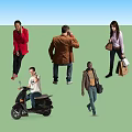 Many characters 3d model