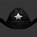 Modern Hat Western Cowboy Hat Western Sheriff Hat 3d model