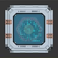 Futuristic Tech Console Featuring Multiple Screens Data Charts And Green Interface