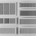 Various Types of Air Conditioner Vents with Different Grille Designs and Styles