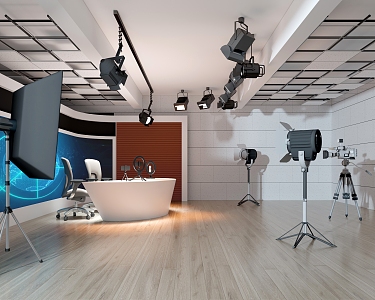 Modern Live Studio Multimedia Live Recording Studio 3d model