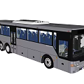 bus multi-axle bus 3d model