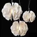 White Petal Shaped Modern Pendant Lights With Soft Warm Lighting For Home Interior Decor