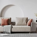 Modern Multiplayer Sofa Double Sofa 3d model