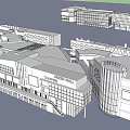Modern Commercial Street With Contemporary Buildings Shop Fronts And Pedestrian Walkway