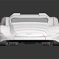 Silver Futuristic Concept Car With Streamlined Body And Red Accent Lines