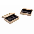 Brown Open Storage Boxes With Multiple Compartments For Organizing Items
