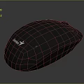 Genius Black Ergonomic Optical Computer Mouse For Daily Office And Home Use 3d model