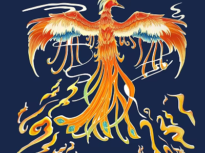 Exquisite Phoenix Carving Artwork Featuring Vibrant Feathers And Flame Motifs 3d model