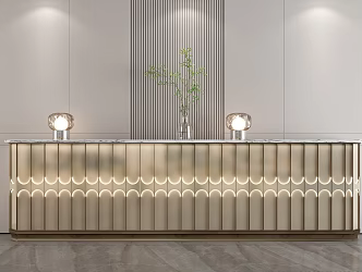 Modern Reception Bar Hotel Bar Lobby Bar 3d model