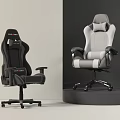 Ergonomic Comfortable Gaming Chairs With Black And Gray White Design