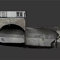 Old Road Tunnel With Arched Ceiling Graffiti Walls And Double Yellow Lines