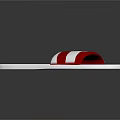 White Home Slippers With Red Stripes For Comfortable Casual Daily Wear