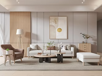 Nordic Living Room 3d model