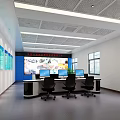 Monitoring room Control room Command room Remote interaction center 3d model