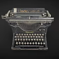 Vintage Underwood Typewriter with Retro Design and Metal Keys for Home Use