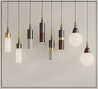 Pendant lamp combination 3d model