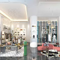 Modern Luxury Clothing Store Interior Design With Elegant Apparel Display And Comfortable Lounge Space