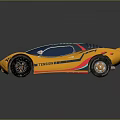 Yellow Sports Car With Colorful Graphics Chase Lettering Streamlined Body Large Wheels And Dynamic Design