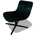 Black Ergonomic Office Chair With Modern Design And Supportive Cross Base