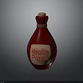 Health Potion Red Bottle With Label Natural Healthy Beverage For Wellness Support