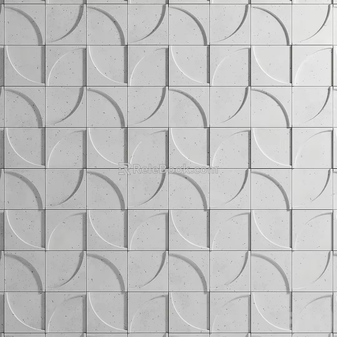 Modern background wall shaped background wall 3d model