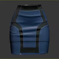 Fashionable Modern Blue Gray Dress With Wavy Design And Decorative Stripes