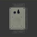 Mountable Computer Electronic Control Device With Knobs And Speaker Panel
