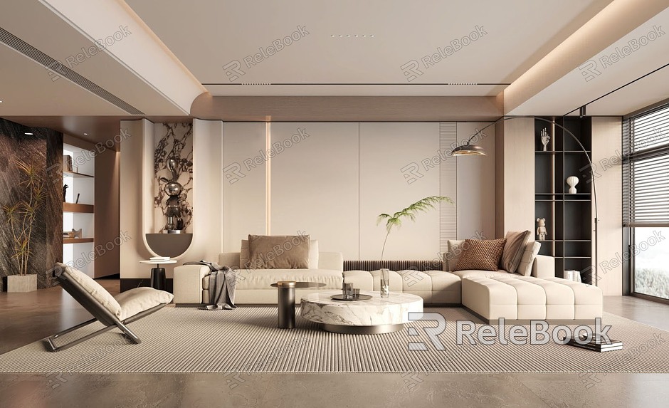 modern living room home living room model