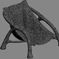 Modern Light Gray Leather Leisure Chair With Curved Frame And Sleek Design