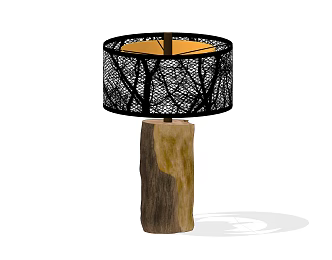New Chinese-style Special-shaped Table Lamp Solid Wood Table Lamp 3d model