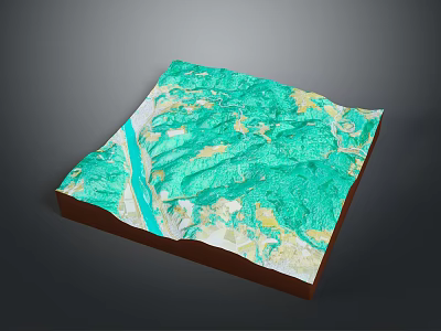 Geography, topography, mountain shape, ridge, ridge, valley, mountain range, canyon, geomorphology, mountain peak, mountain body 3d model