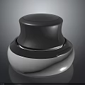 Sleek Metallic Device With Silver Top White Base And Smooth Reflective Surface Design