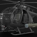 US Army Military Helicopter Equipped With Rocket Launcher Transparent Cockpit And Interior Seats