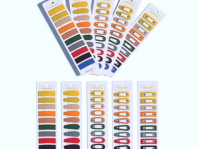 Colorful Hair Clips Set With Various Styles And Assorted Colors For Hair Accessories 3d model