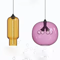 Modern Colorful Glass Pendant Lights with Diverse Shapes and Vibrant Hues for Interior Decor