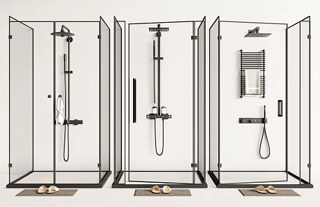 Modern Shower Room Shower Room Shower Partition Glass Shower Room 3d model