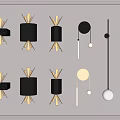 Modern Minimalist Interior Wall Lamps With Black Metal Sleek Lines And Various Designs