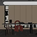 Modern study 3d model