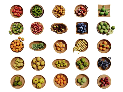 Modern fruit fresh fruit fruit plate fruit combination 3d model