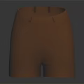 Brown Textured Knit Shorts With Adjustable Waistband For Comfortable Modern Wear
